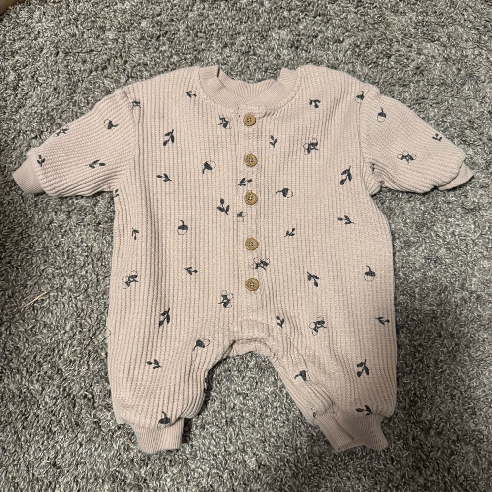 Cozy Pink Patterned Kids Footie